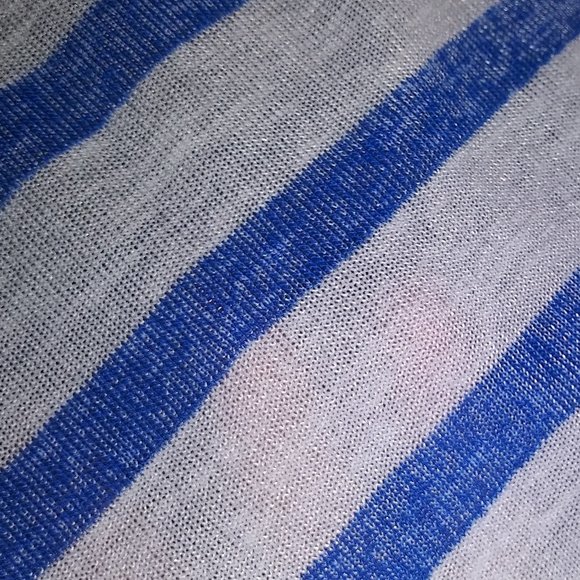 Blue and White Striped Sweater Top by Bishop & Young, size Large - Picture 9 of 12